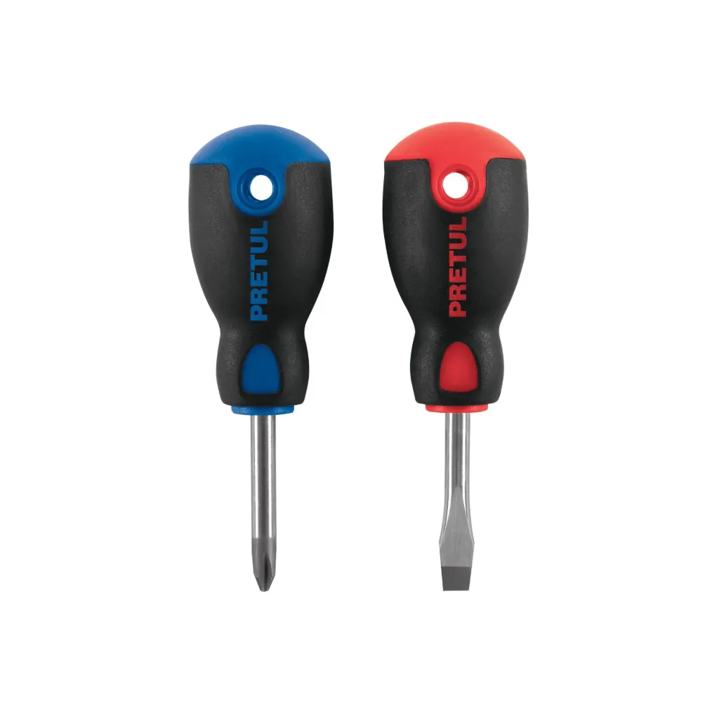 Dúo de desarmadores 1/4 x 1-1/2 mango Comfort Grip, Pretul Pretul JDT-2BP SKU: 20217