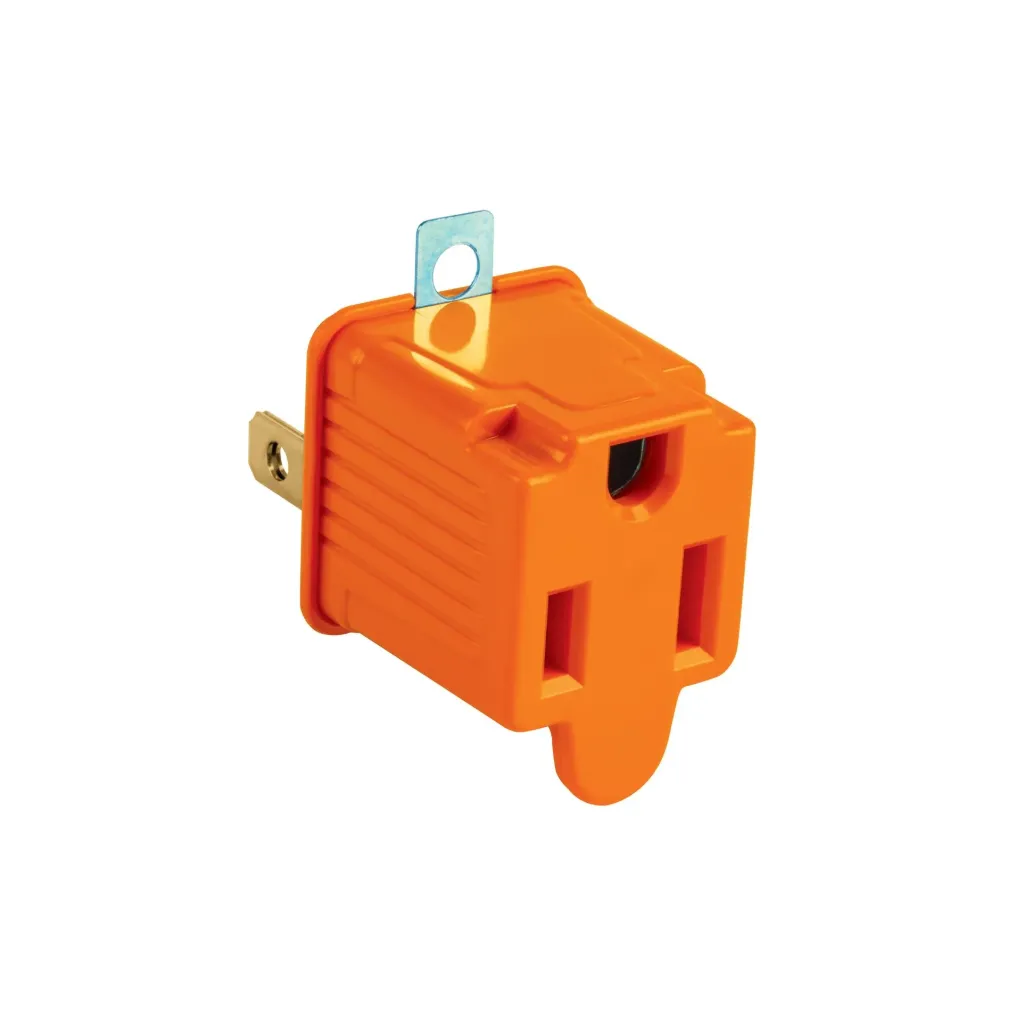 Adaptador 3 a 2, naranja, a granel, Volteck Volteck AD-32N-G SKU: 46256
