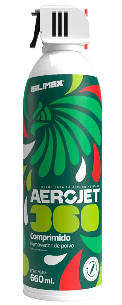 Aire Comprimido Removedor de Polvo y Residuos con aplicación 360º, 660 ml Silimex Edicion Especial Del Mundial, CN-5343 SKU: AEROJETMUNDIAL