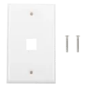 LinkedPRO Placa de Pared de 1 Puerto, Keystone, Color Blanco, Faceplate SKU: LP-FP-16