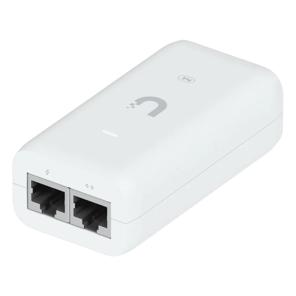 Ubiquiti Networks Adaptador PoE U-POE, Gigabit Ethernet 10/100/1000, 48V, 1 x RJ-45, Adaptador POE UniFi U-POE (48 VDC, 0.32 A hasta 15W) puerto Gigabit, ideal para equipos UniFi, SKU: U-POE