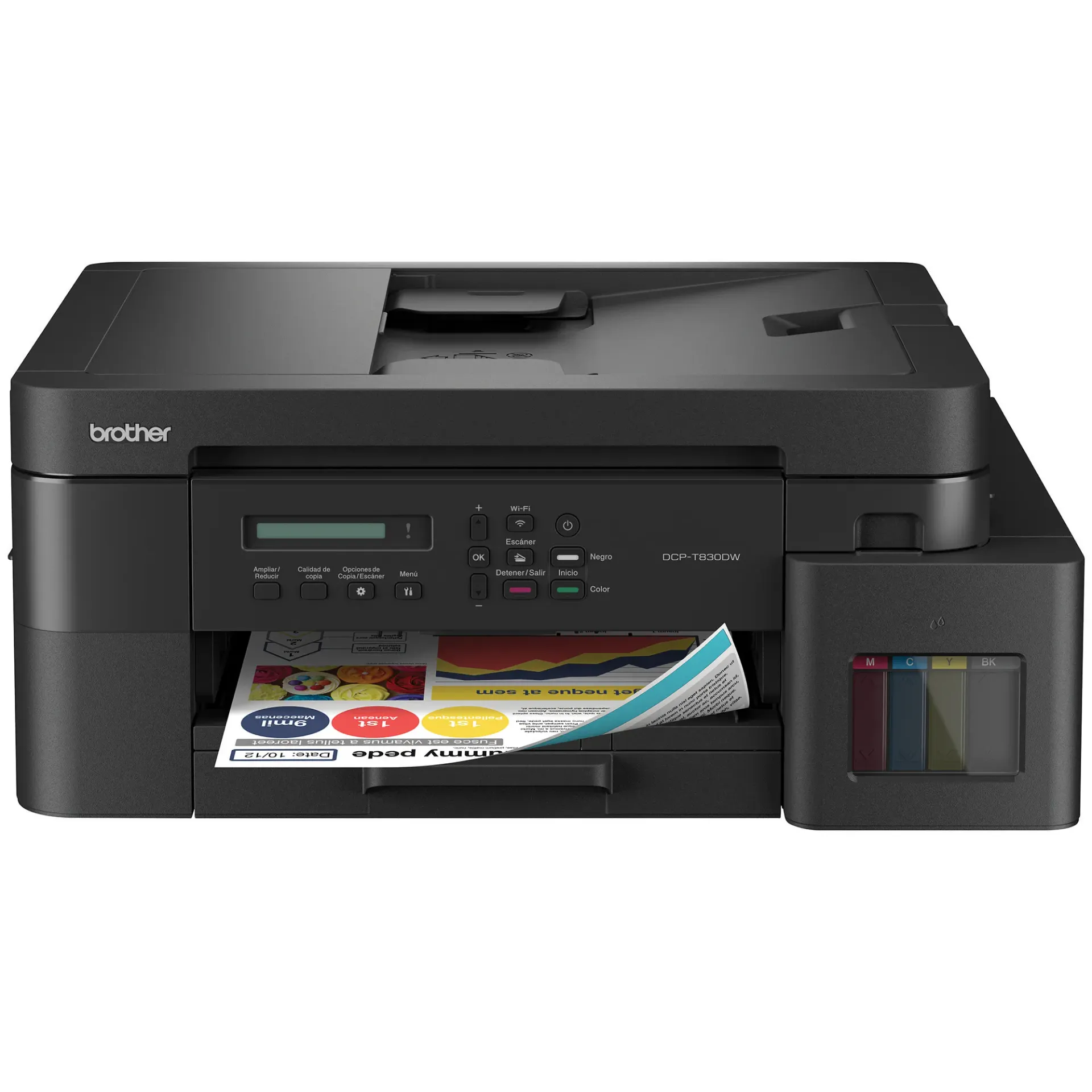 Multifuncional Brother DCPT830DW InkBenefit Tank, Color, Tinta Continua, Tanque de Tinta, Impresora, Copiadora, Escáner, SKU: DCPT830DW