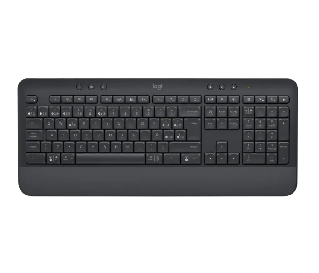 Teclado Logitech Signature K650 Multimedia Inalámbrico Bluetooth Grafito (Español) SKU: 920-010910