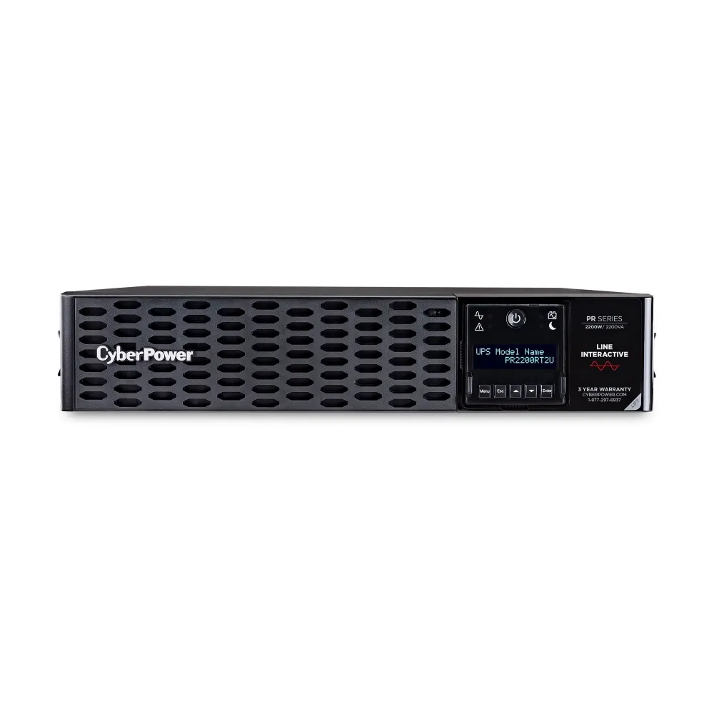 No Break CyberPower PR2200RT2U Línea Interactiva, 2,200W, 2,200VA, Entrada 70V - 155V, Salida 100V - 120V, 8 Salidas, FR-1549 SKU: PR2200RT2U
