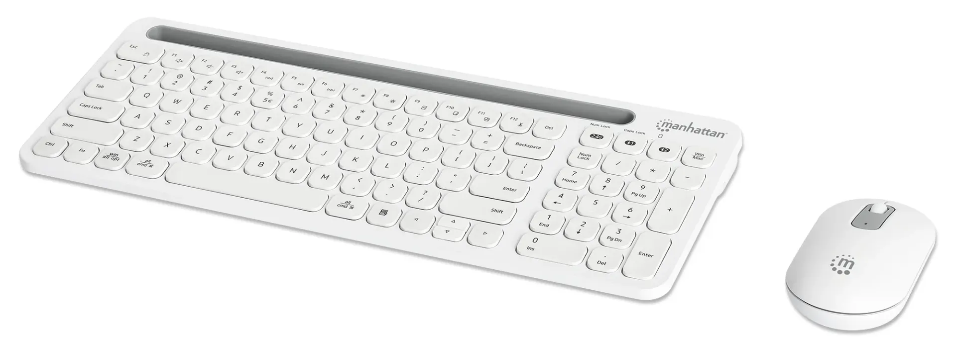 Kit de Teclado y Mouse Intellinet 180580, Inalámbrico, RF Inalámbrico/Bluetooth, Blanco,  SKU: 180580