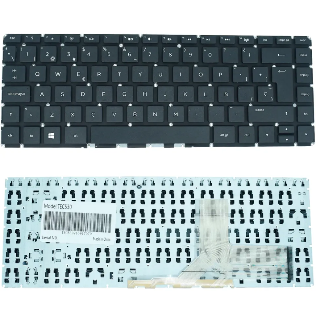 TEC530 Teclado color Negro (SP) para HP 14-V 14-v000 14-v100 14-v200 14-v002la Series SKU: TEC530