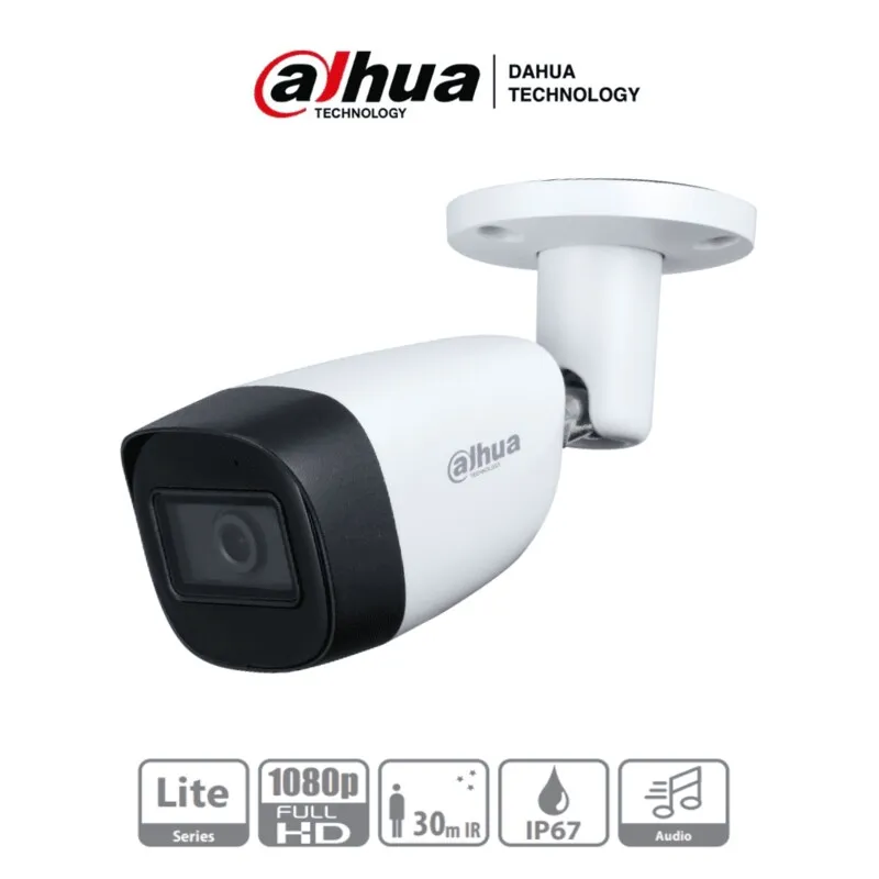 Dahua Hac-hfw1200cmn-a- Camara Bullet 1080p/ Lente De 2.8 Mm/ Microfono Integrado/ 101 Grados De Apertura/ Ir De 30 Mts/ Ip67/ Soporta Cvi/cvbs/ahd/tvi/ #lonuevo SKU: DH-HAC-HFW1200CMN-A-0280B-S5