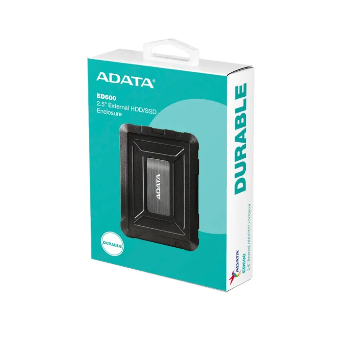 Adata Gabinete de Disco Duro ED600 2.5'', SATA III, USB 3.1, Negro SKU: AED600-U31-CBK