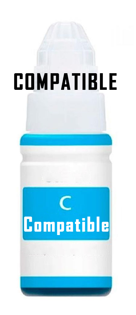 Com GI-190 Cian Compatible Bote de Tinta GI190 Canon, G1100, G1110, G2100, G2110, G2111, G3100, G3110, G3111, G4100, G4110, G4111 70ml 0668C001AA SKU: GI-190CCOM
