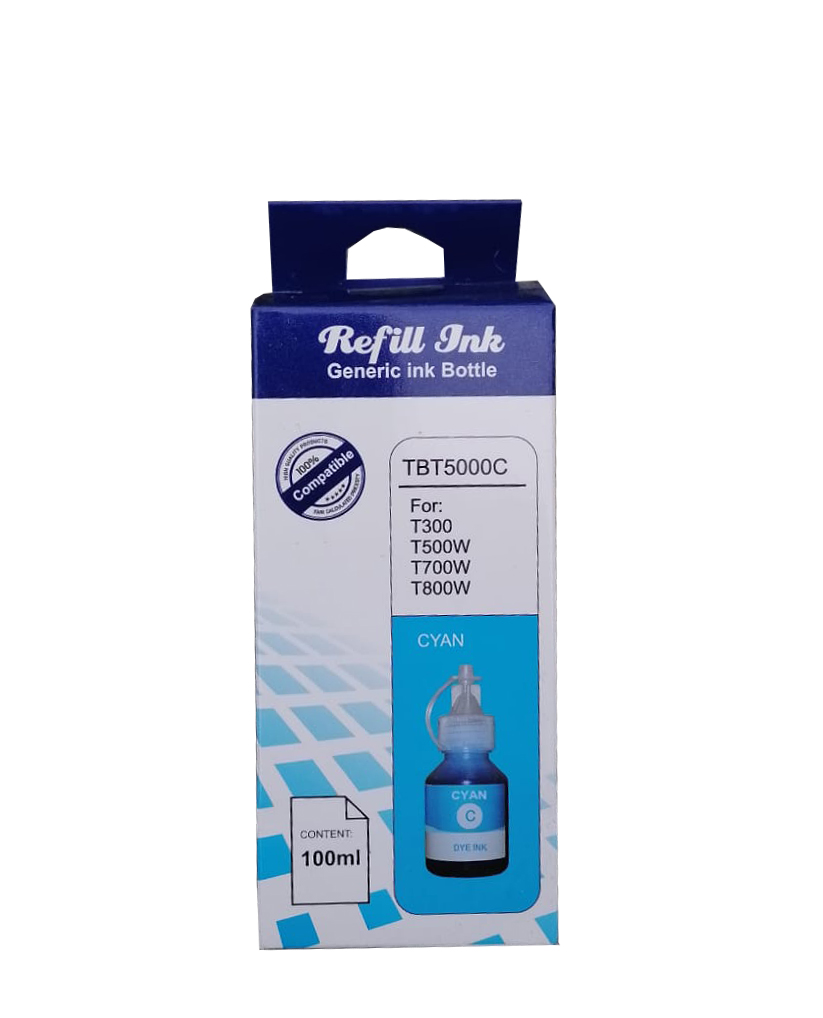 BT5001C Cian Compatible Bote de Tinta Brother DCP-T300, T220, T310, T500W, T510W, T520W, T700W, T710W,  T720DW,  T800W, T810W, T910DW, T920DW, T4500DW, HL-T4000DW, DCPT420W, DCPT426W  5000 Pag. SKU: BT5001CCOM