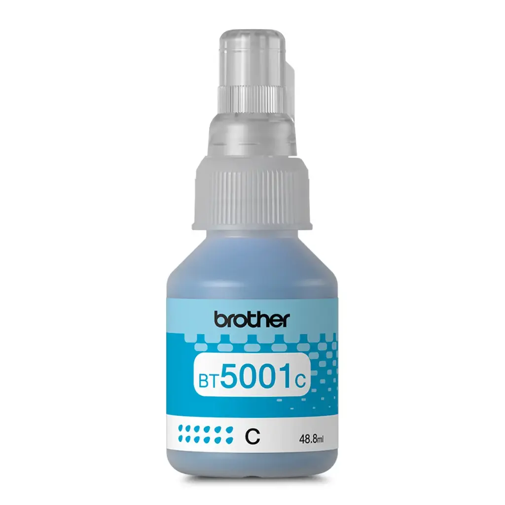 BT5001C Cian Original Bote de Tinta Brother DCP-T300, T220, T310, T500W, T510W, T520W, T700W, T710W,  T720DW,  T800W, T810W, T910DW, T920DW, T4500DW, HL-T4000DW, DCPT420W, DCPT426W 5000 Pag. SKU: BT5001C