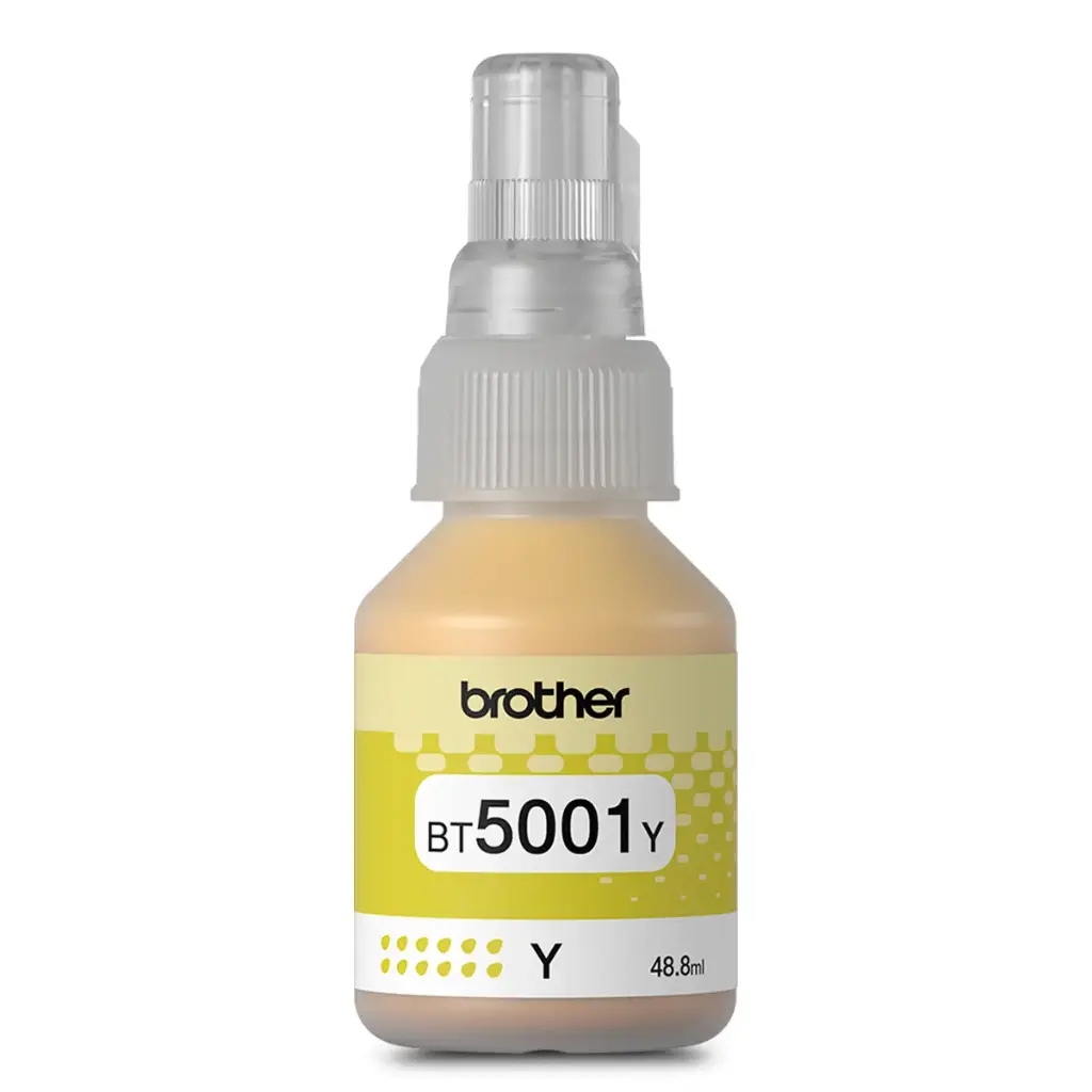BT5001Y Amarillo Original Bote de Tinta Brother DCP-T300, T220, T310, T500W, T510W, T520W, T700W, T710W,  T720DW,  T800W, T810W, T910DW, T920DW, T4500DW, HL-T4000DW, DCPT420W, DCPT426W 5000 Pag. SKU: BT5001Y