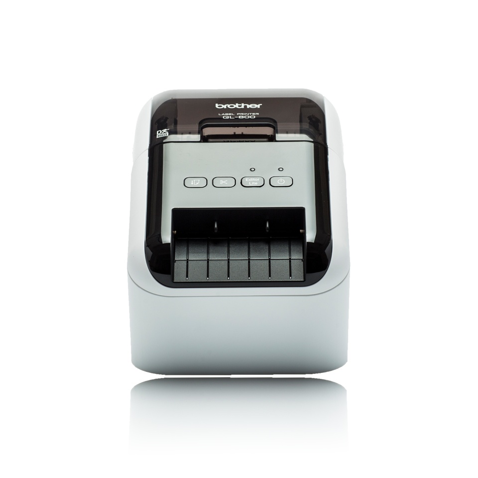 Brother QL800, Impresora de Etiquetas, Térmica Directa, 300 x 600 DPI, USB 2.0, Negro/Gris Corte Automático SKU: QL800