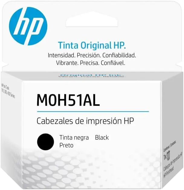 M0H51AL Cabezal Negro HP Smart Tank 350, 500, 510, 530, 610. HP Smart Tank Plus 550, 570, 650, 450/ Ink Tank 115, Ink Tank 310, Ink Tank 315, Smart Tank 410, Smart Tank 415 SKU: M0H51AL