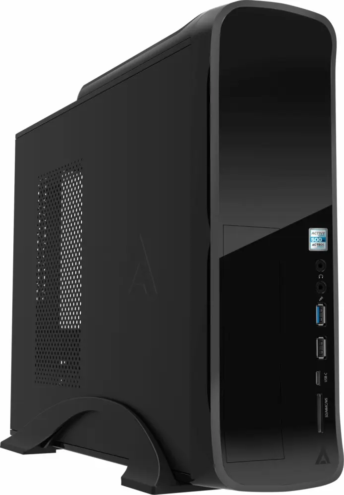 Gabinete Acteck IVO GI001, Midi-Tower, Micro-ATX/Mini-ITX, USB 2.0/3.1, con Fuente de 500W, Negro SKU: AC-922753