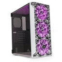 Gabinete Yeyian Hollow 2500 con Ventana RGB, Midi-Tower, ATX/EATX/ITX/Micro ATX, USB 3.0, sin Fuente, Negro/Blanco SKU: YGH-49704