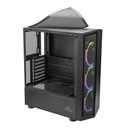 Gabinete Yeyian Ventle Master con Ventana, Midi-Tower, Micro ATX/ATX, USB 2.0/3.0, sin Fuente, Negro ― incluye 3 Ventiladores ARGB SKU: YCH-ATAB-01BK