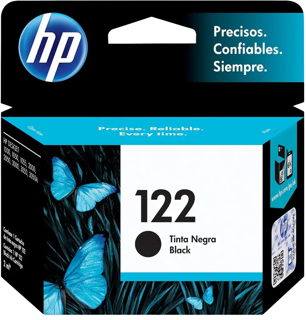HP 122 Negro Original Cartucho de Tinta HP122 HP Deskjet 1000, 1050, 2000, 2050, 3000, 3050 120 Páginas SKU: CH561HL