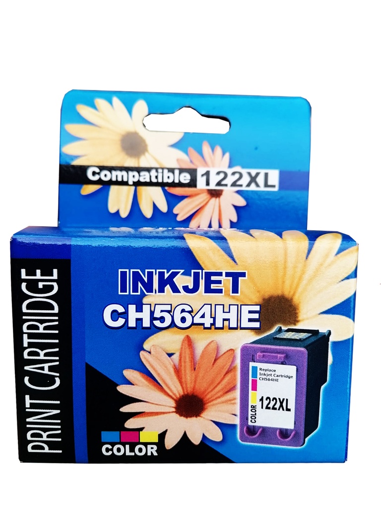 HP 122XL Tricolor Compatible Cartucho de Tinta HP122XL HP Deskjet 1000, 1050, 2000, 2050, 3000, 3050 330 páginas SKU: CC564HLG