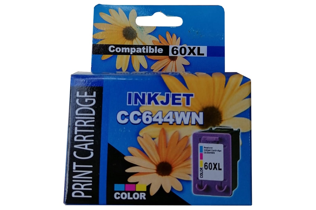 HP 60XL Tricolor Compatible Cartucho de Tinta HP60XL HP Deskjet D1660/D2530/D2545/D2560/D2645/D2660/D5560 (MEXICO)D2663/D2680/F2420/F2430/F2480/F2492/F4210/F4230/F4240/F4250/F4272/F4280/F4292/F4400/F4435/F4440/F4450/F4480 PhotoSmart C4600/C4610/C4635/C4640/C4650/C4680/C4690/C4700/C4780/D110 Series 440 páginas SKU: CC644WLCOM