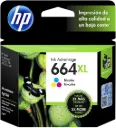 HP 664XL Tricolor Original Cartucho de Tinta HP664XL HP Deskjet Ink Advantage 1115, 2134, 2135, 2675, 3635, 3775, 3785, 3786, 3787, 3789, 3835, 4535, 4675, 5075, 5275, 5276. 8ml. SKU: F6V30AL