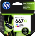 HP 667XL Tricolor Original Cartucho de Tinta HP667XL HP Deskjet Ink Advantage 1275, 2374, 2375, 2376, 2775, 2776 PLUS 6475, 6476. 300P 8ml SKU: 3YM80AL