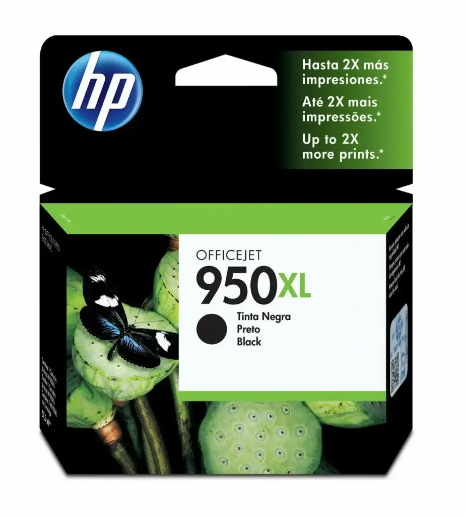 HP 950XL Negro Original Cartucho de Tinta HP950XL HP Officejet Pro 251DW/276DW/8100/8600/8610/8620 53ml SKU:  CN045AL