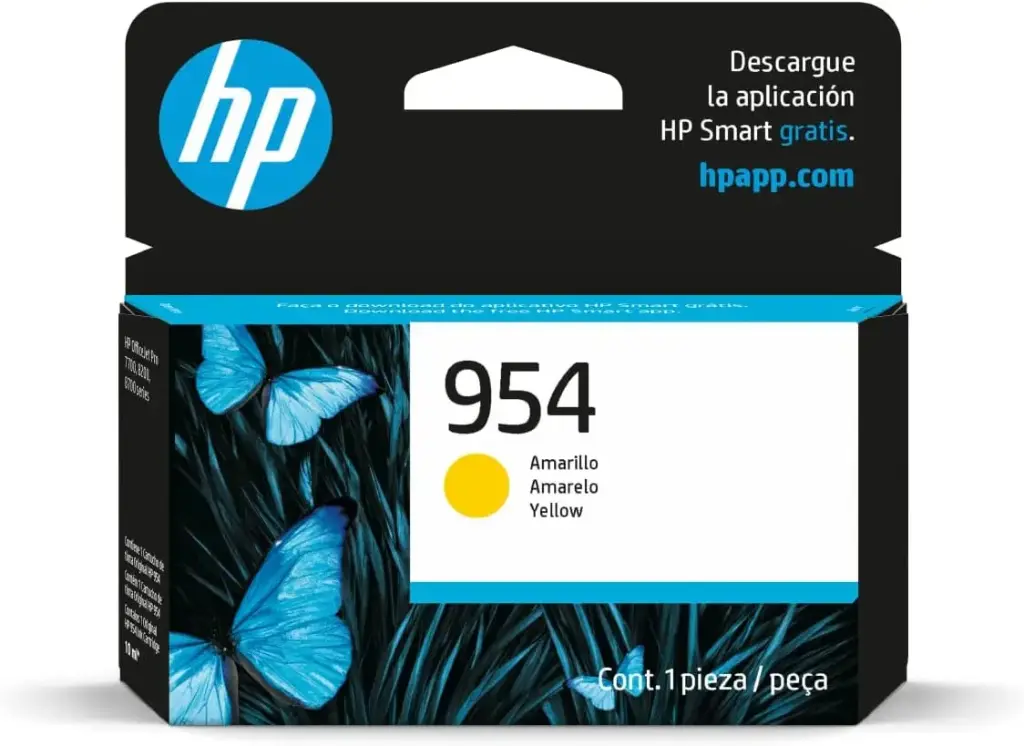 HP 954 Amarillo Original Cartucho de Tinta HP954 HP Officejet Pro 7720/7740/8210/8710/8720/8730 10ml. SKU: L0S56AL
