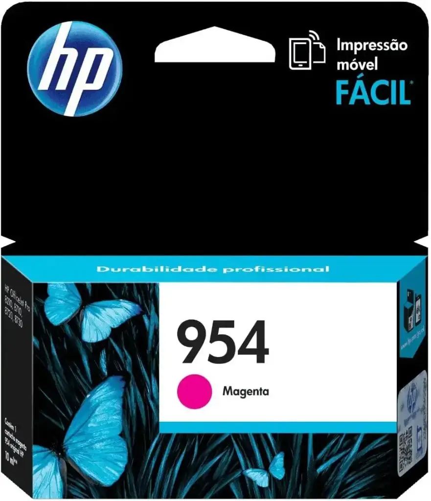 HP 954 Magenta Original Cartucho de Tinta HP954 HP Officejet Pro 7720/7740/8210/8710/8720/8730 10ml SKU: L0S53AL