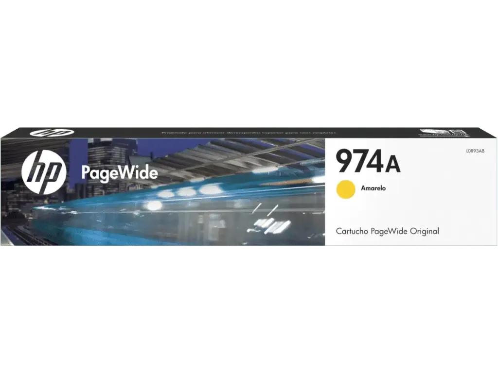 HP 974 Amarillo Original Cartucho de Tinta HP974 HP Pagewide Series 352 Y 377; HP Pagewide Pro Series 452, 477, 552, 577  3,000Pag. 37.5ml SKU: L0R93AL