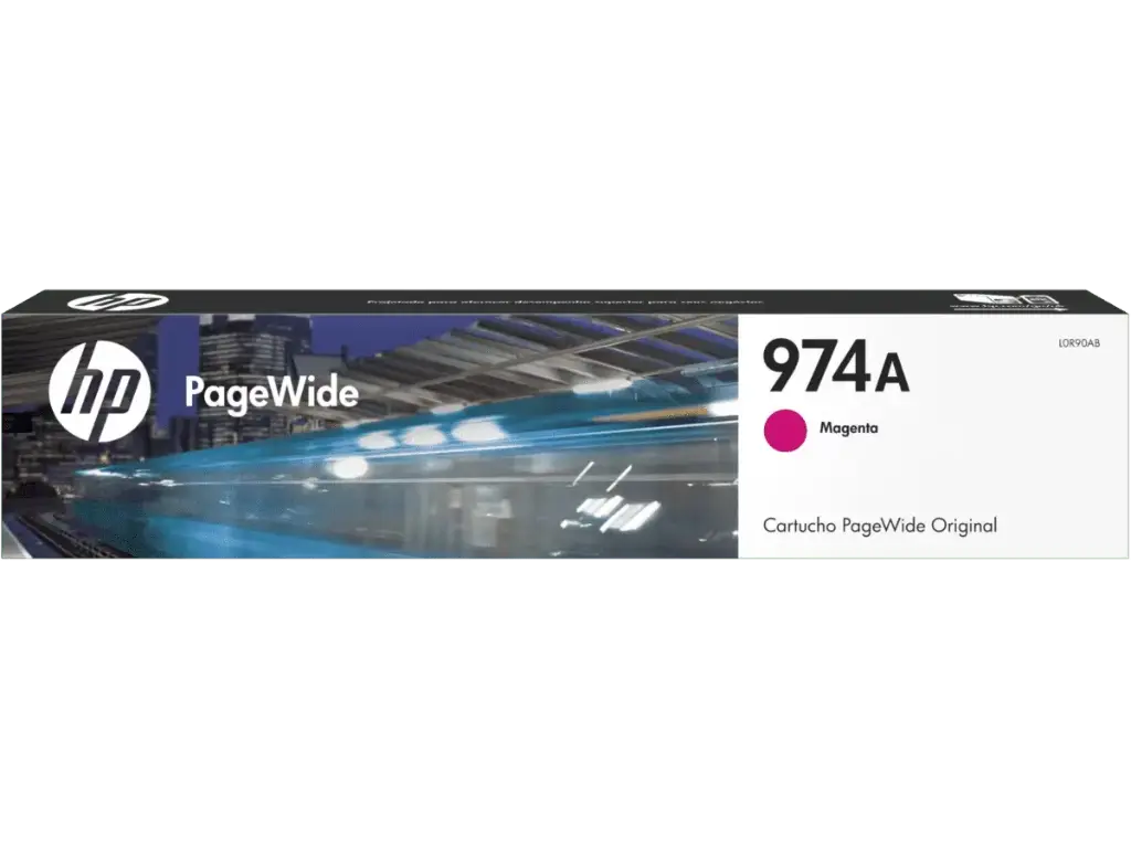 HP 974 Magenta Original Cartucho de Tinta HP974 HP Pagewide Series 352 Y 377; HP Pagewide Pro Series 452, 477, 552, 577 3,000Pag. 35.5ml SKU: L0R90AL
