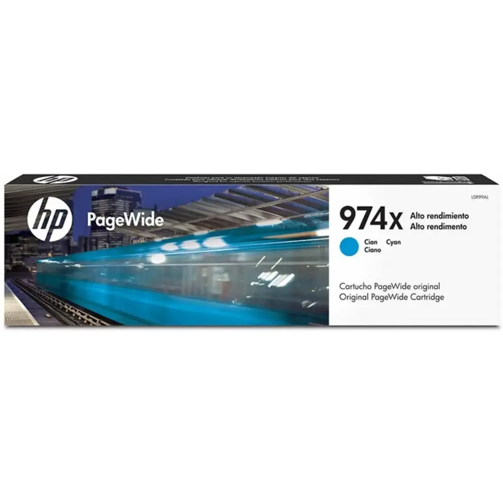 HP 974XL Cian Original Cartucho de Tinta HP974XL HP Pagewide Series 352 Y 377; HP Pagewide Pro Series 452, 477, 552, 577  7,000Pag. 85.5ml SKU: L0R99AL