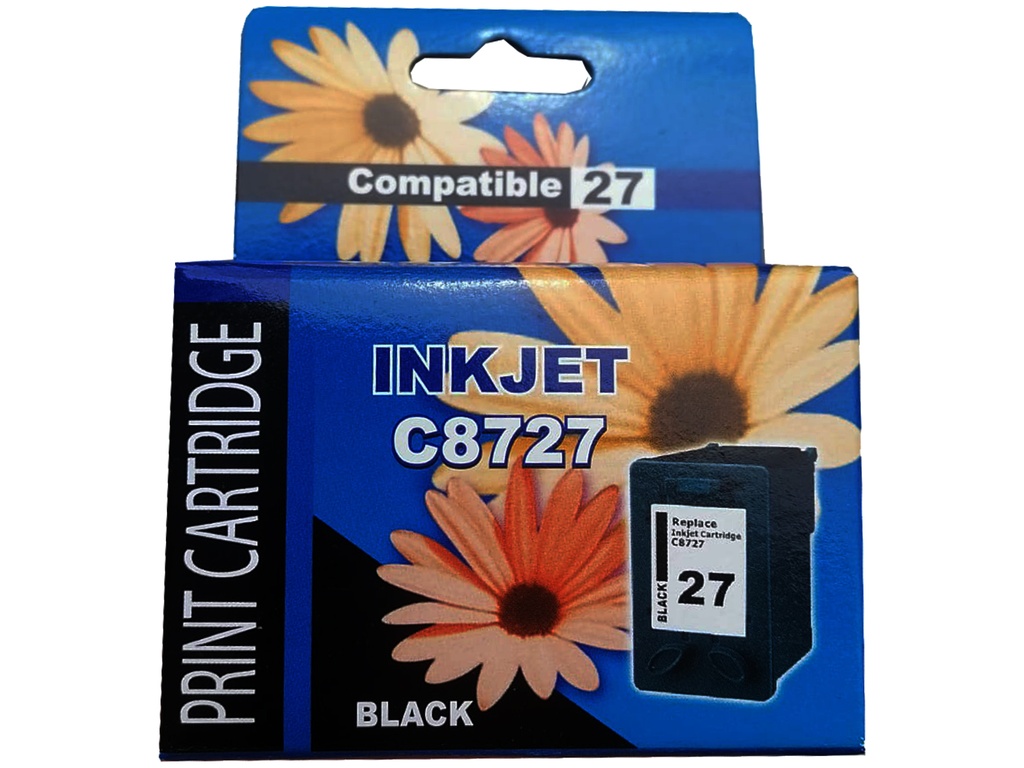 HP27 COMPATIBLE NEGRO CARTUCHO TINTA HP Deskjet 3320, 3322, 3323, 3325, 3420, 3425, 3450, 3520, 3535, 3620, 3645, 3647, 3650, 3740, 3743, 3840, 3843, 5150, 5160, 5550 series, PSC 1110 series, 1200 series, 1213 series. Officejet 4105 series, 4311 series.