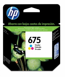 HP 675 Tricolor Original Cartucho de Tinta HP675 HP Officejet 4000 Series printers and HP Officejet 4400/4500 Series All-in-ones 250Pag. SKU: CN691AL