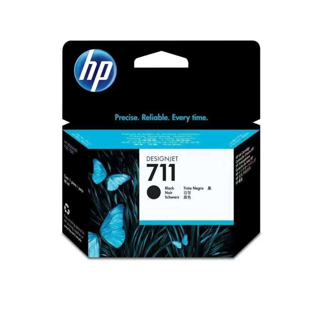 [CZ133A] HP 711 Negro Original Cartucho de Tinta HP711 HP DesignJet T100, T120, T125, T130, T520, T525, T530 80ml SKU: CZ133A