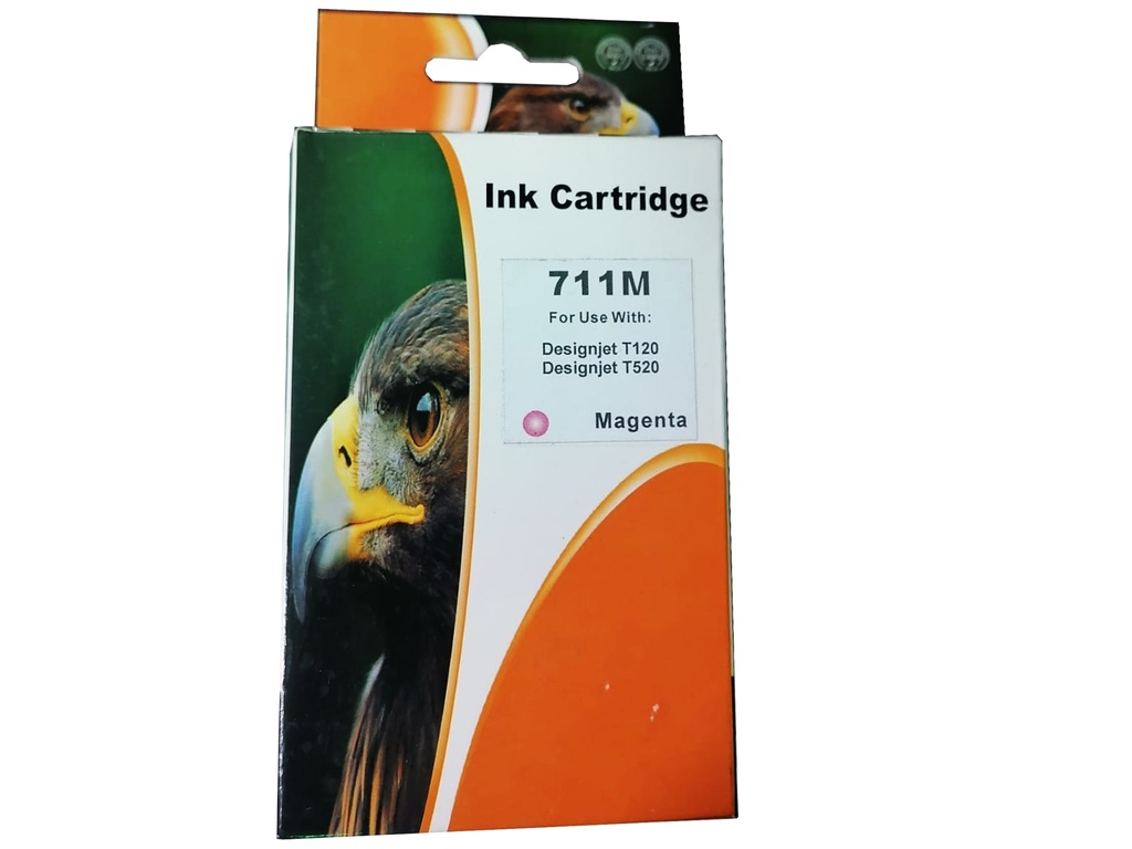 HP 711 Magenta Compatible Cartucho de Tinta HP711 HP DesignJet T100, T120, T125, T130, T520, T525, T530 29ml SKU: CZ131AG