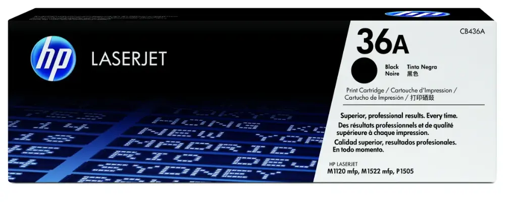 CB436A Original Toner 36A HP LaserJet Pro M1120 MFP, M1522, MFP P1505 2,000 Páginas SKU: CB436A