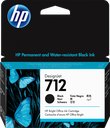 HP 712 Negro Original Cartucho de Tinta HP712 HP DesignJet T210, T230, T250, T630, T650 38ml SKU: 3ED70A