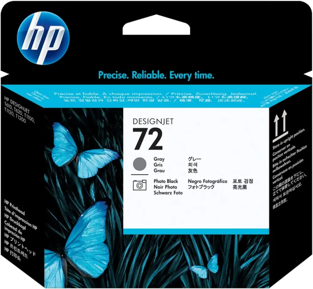 [C9380A] HP 72 Cabezal Gris/Negro Photo HP72 DesignJet de la serie T610, T620, T770, T1100, T1200, T1200 HD, T2300 eMFP, T790, T1300 130ml SKU: C9380A