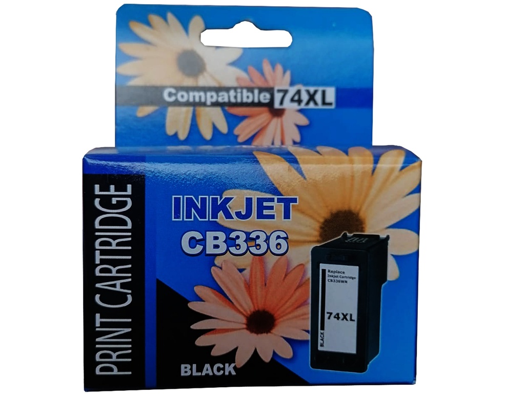 HP 74XL Negro Compatible Cartucho de Tinta HP74XL HP Deskjet D4200, D4245, D4260, D4263, D4268, D4300, Photosmart C4210, C4235, C4240, C4250, C4270, C4272, C4273, C4275, C4280, C4283, C4285, C4288, C4293, C4294, C4345, C4380, C4385, C4435. C4440, C4450. SKU: CB336WLGCOM