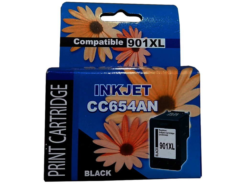 HP 901XL Negro Compatible Cartucho de Tinta  Officejet 4500-G510a, 4500-G510b, 4500-G510g, 4500-G510h, 4500-G510n, J4524, J4525, J4535, J4540, J4550, J4580, J4640 series. SKU: CC654ALCOM