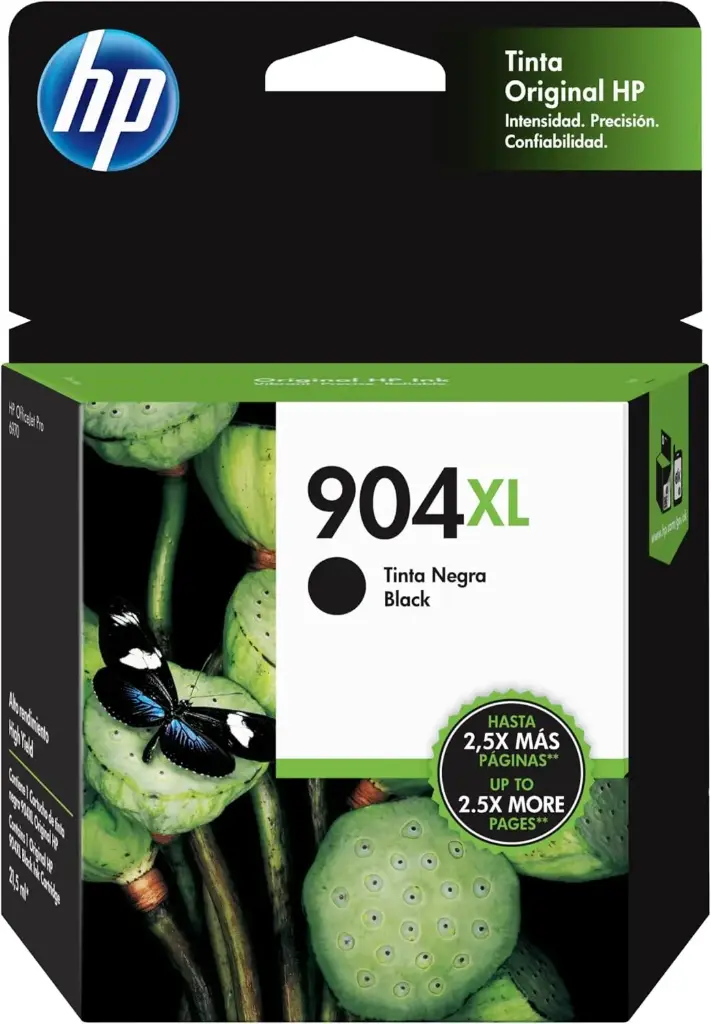 HP 904XL Negro Original Cartucho de Tinta HP904XL HP OfficeJet 6950 All-in-One, HP OfficeJet Pro 6960 All-in-One, HP OfficeJet Pro 6970 All-in-One 825Pag. 21.5ml SKU: T6M16AL