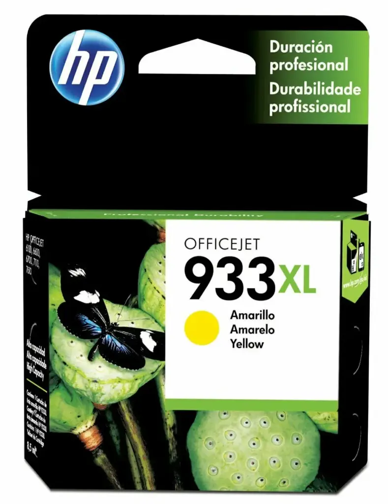 HP 933XL Amarillo Original Cartucho de Tinta HP933XL HP OfficeJet 6100, 6600 series, HP OfficeJet Pro 6700, 7110, 7510, 7610, 7612 7000 Series 825Pag. 8.5ml. SKU: CN056AL