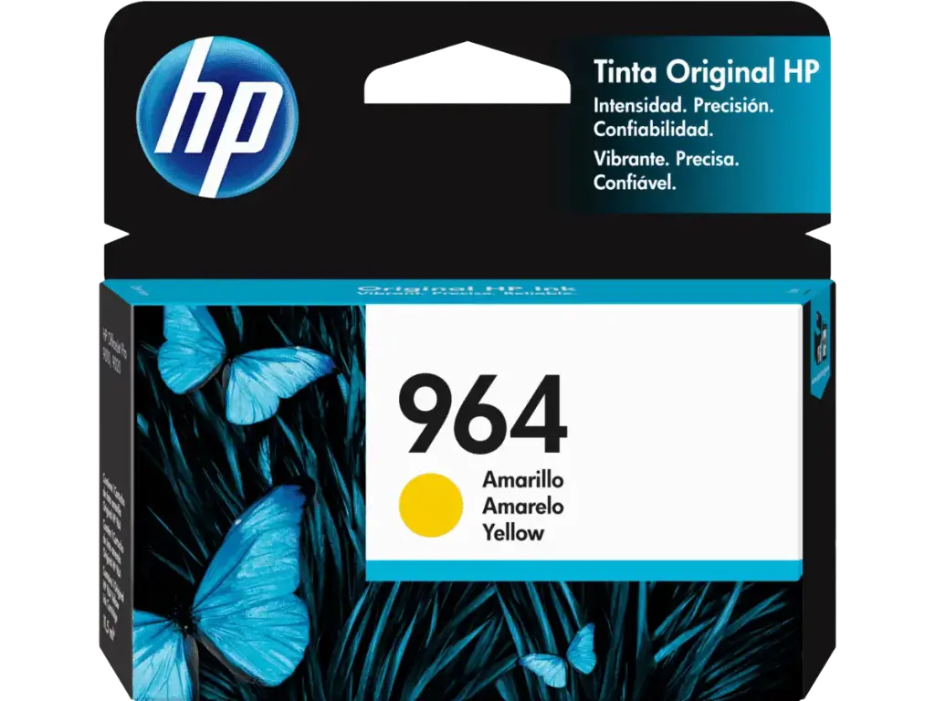 HP 964 Amarillo Original Cartucho de Tinta HP964 HP Officejet Pro  9010, 9020 11.5ml SKU: 3JA52AL