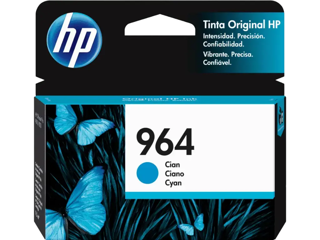 HP 964 Cian Original Cartucho de Tinta HP964 HP Officejet Pro  9010, 9020 11.5ml SKU: 3JA50AL