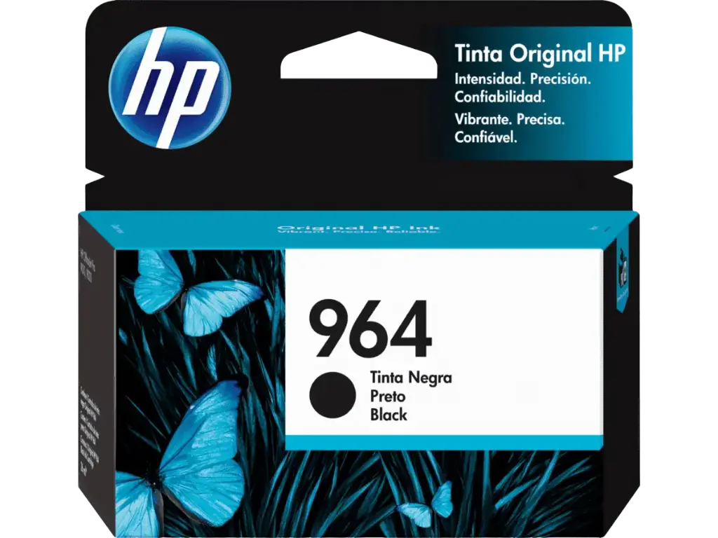 HP 964 Negro Original Cartucho de Tinta HP964 HP Officejet Pro  9010, 9020 26ml SKU: 3JA53AL