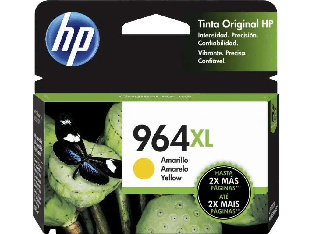 HP 964XL Amarillo Original Cartucho de Tinta HP964XL HP Officejet Pro 9010, 9020 24.5ml SKU: 3JA56AL 