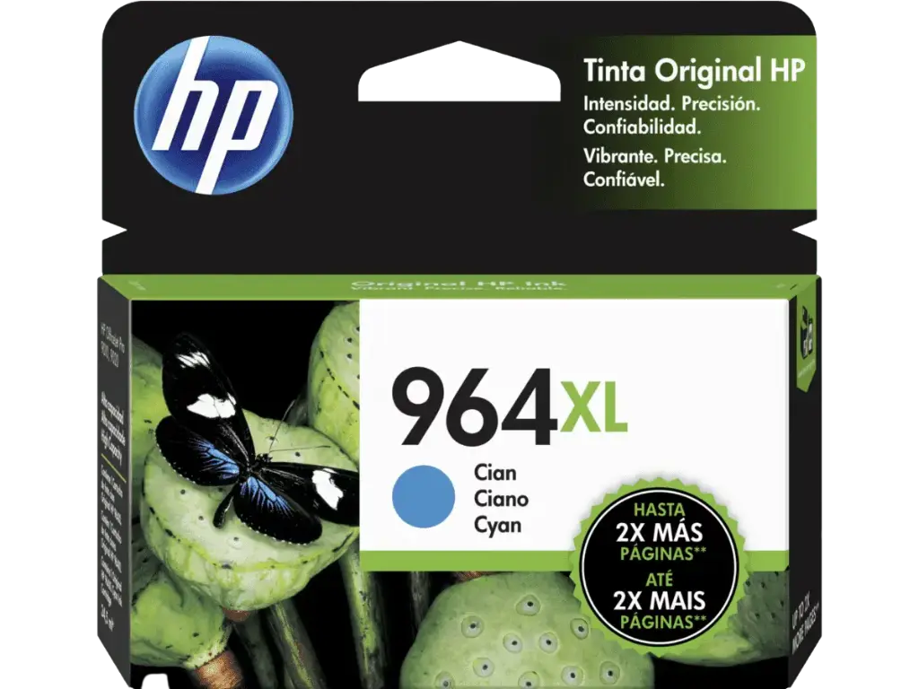 HP 964XL Cian Original Cartucho de Tinta HP964XL HP Officejet Pro 9010, 9020 24.5ml SKU: 3JA54AL