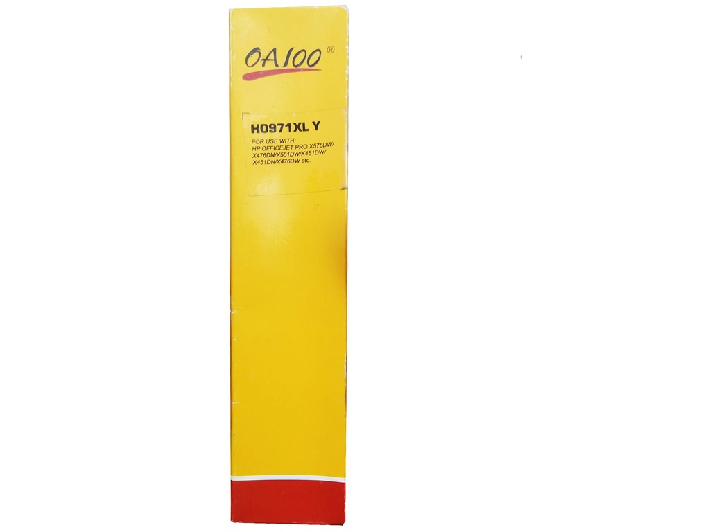 HP 971XL Amarillo Compatible Cartucho de Tinta HP971XL HP Officejet Pro X451dn,dw, X551dw, X476dn, X476dw, X576dw 6,600Pag. 83ml
SKU: CN628AMG