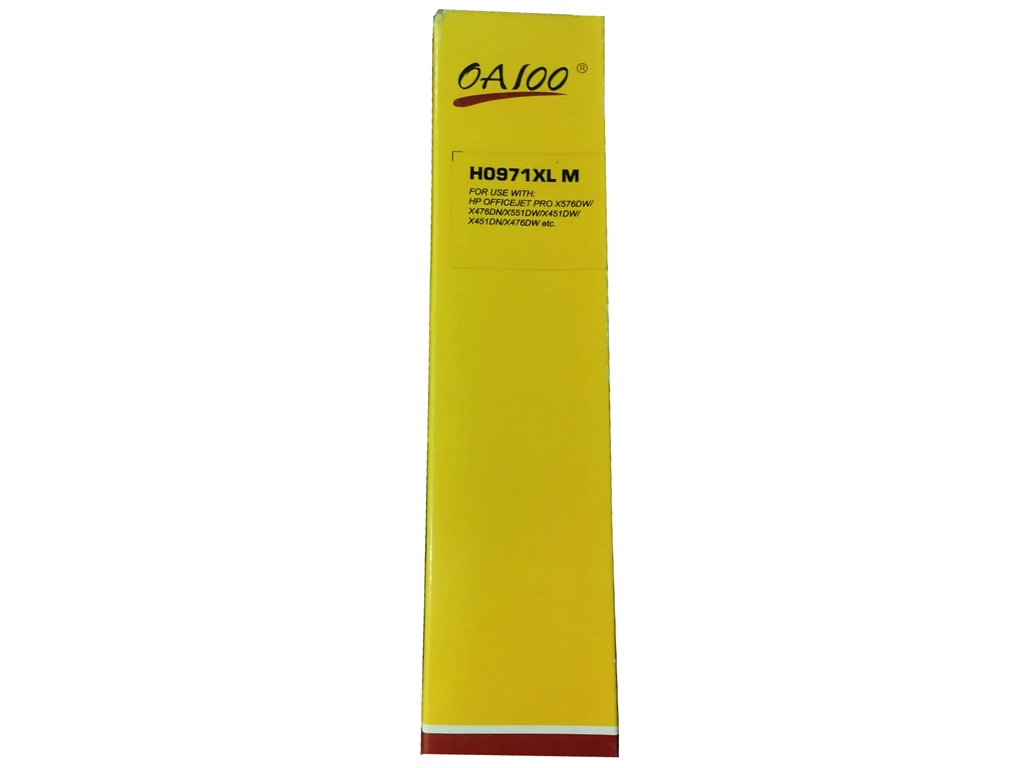 HP 971XL Magenta Compatible Cartucho de Tinta HP971XL HP Officejet Pro X451dn,dw, X551dw, X476dn, X476dw, X576dw 6,600Pag. 80.5ml
SKU: CN627AMG